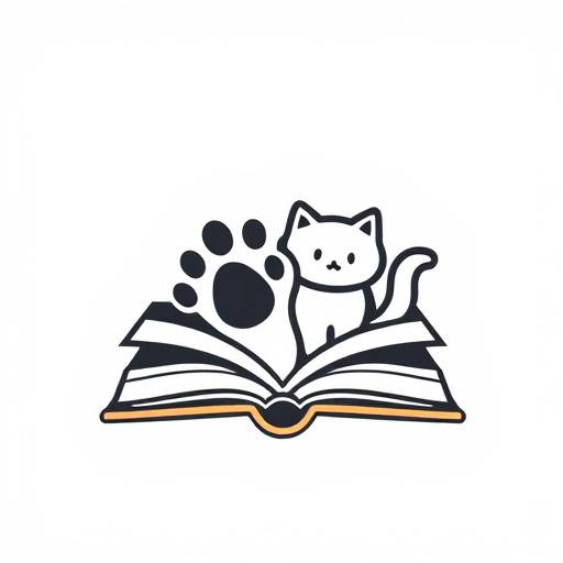 Icono de un libro abierto con una pata de perro y un gato saliendo de &eacute;l